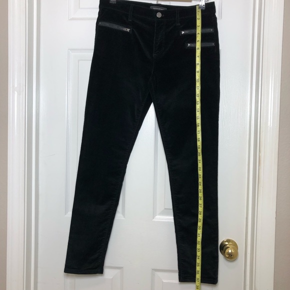Banana Republic Zipper Pockets Skinny Ankle Corduroy Pants Black Women's 29 - Picture 15 of 15